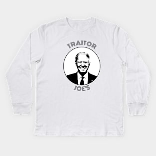 Traitor Joe's Retro Black and White Design Kids Long Sleeve T-Shirt